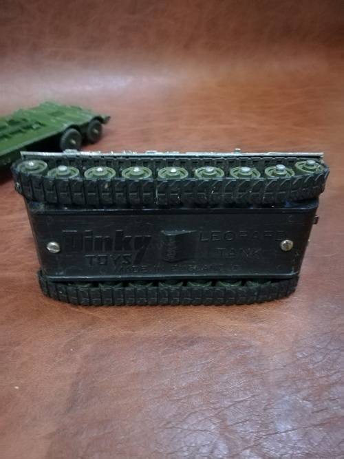 VINTAGE DINKY TOYS TRUCK TANK TRAILER AND TANK BID FOR ALL!!