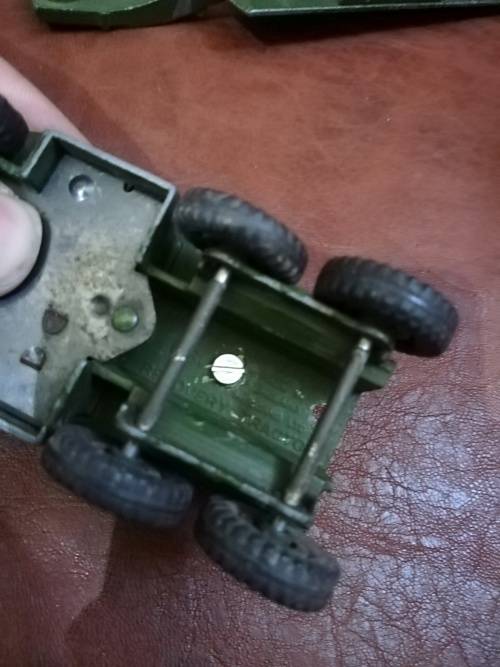 VINTAGE DINKY TOYS TRUCK TANK TRAILER AND TANK BID FOR ALL!!