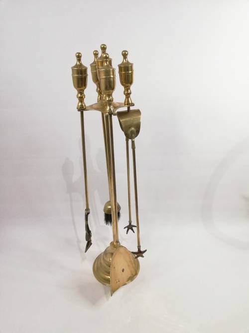 Large vintage brass fire place collection bid for all!!!