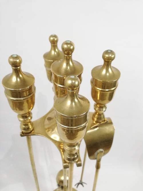 Large vintage brass fire place collection bid for all!!!