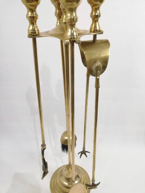 Large vintage brass fire place collection bid for all!!!