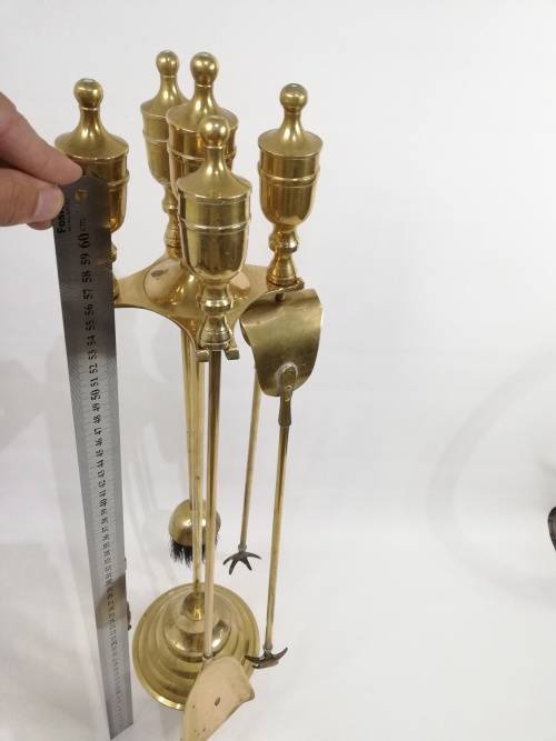 Large vintage brass fire place collection bid for all!!!