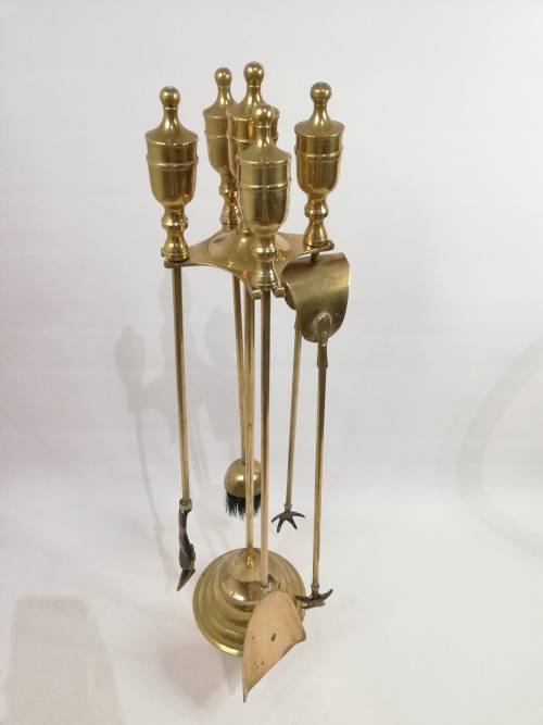 Large vintage brass fire place collection bid for all!!!