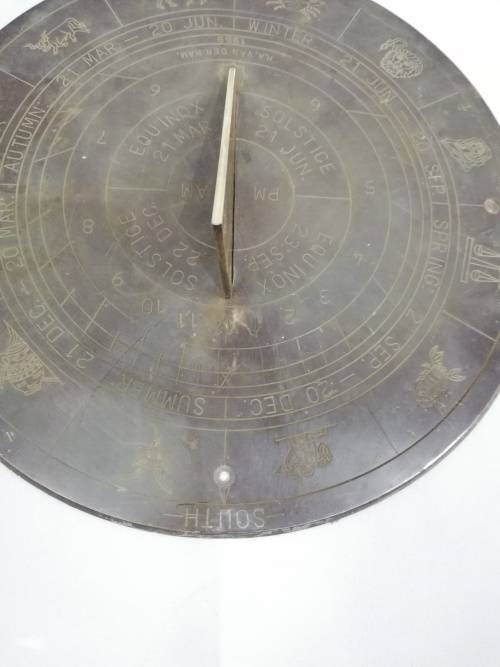 Rare vintage Solid  brass Sundial!!!!