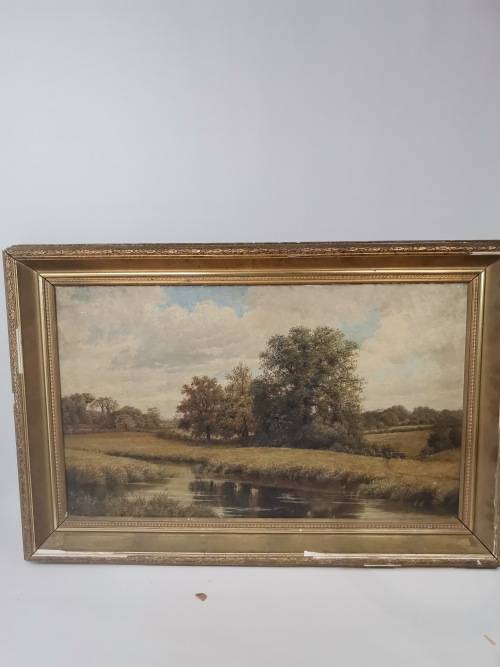 ANTIQUE PAINTING OIL ON CONVASE LARGE NOT SIGNED BUT BACK PAPER SAYSB NO2 JOHN ANDERSON STUNNING!!!!