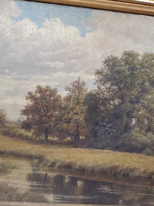 ANTIQUE PAINTING OIL ON CONVASE LARGE NOT SIGNED BUT BACK PAPER SAYSB NO2 JOHN ANDERSON STUNNING!!!!