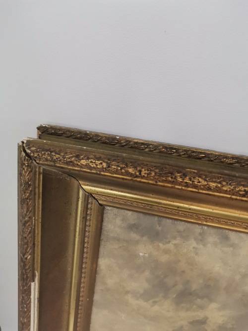 ANTIQUE PAINTING OIL ON CONVASE LARGE NOT SIGNED BUT BACK PAPER SAYSB NO2 JOHN ANDERSON STUNNING!!!!