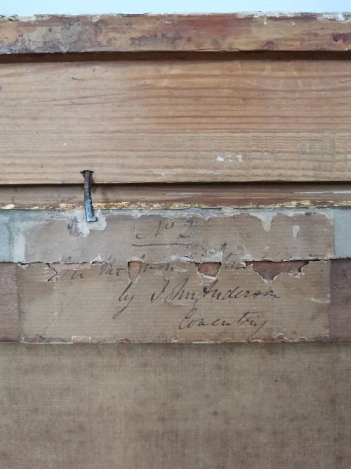 ANTIQUE PAINTING OIL ON CONVASE LARGE NOT SIGNED BUT BACK PAPER SAYSB NO2 JOHN ANDERSON STUNNING!!!!