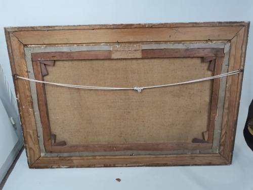 ANTIQUE PAINTING OIL ON CONVASE LARGE NOT SIGNED BUT BACK PAPER SAYSB NO2 JOHN ANDERSON STUNNING!!!!