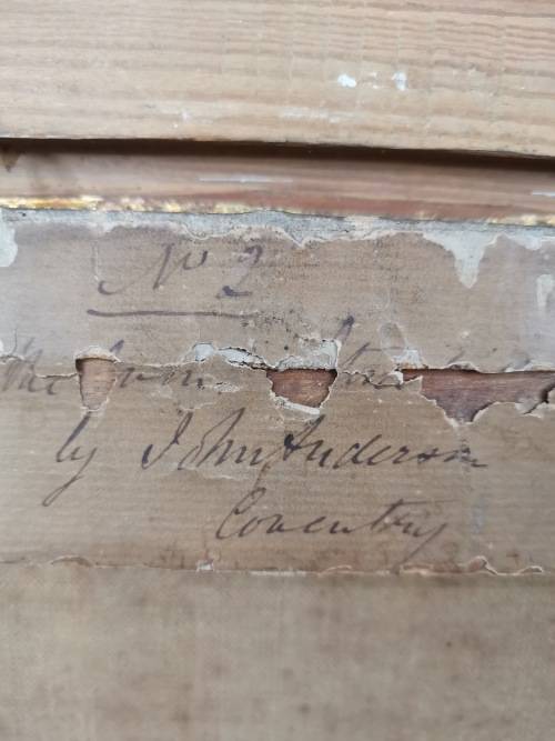 ANTIQUE PAINTING OIL ON CONVASE LARGE NOT SIGNED BUT BACK PAPER SAYSB NO2 JOHN ANDERSON STUNNING!!!!