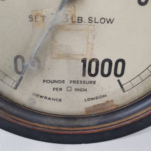 LARGE 24CM SOLIDE PRESSURE GAUGE DEWRANCE LONDON!!!!!