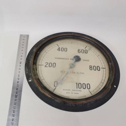 LARGE 24CM SOLIDE PRESSURE GAUGE DEWRANCE LONDON!!!!!