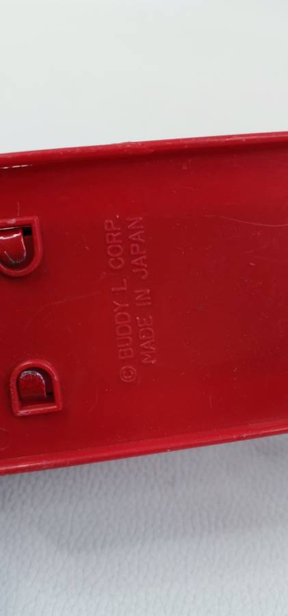 VINTAGE BUDDY L FIRE TRUCK AND TRAILER MADE IN JAPAN TIN PLATE AND PLASTIC