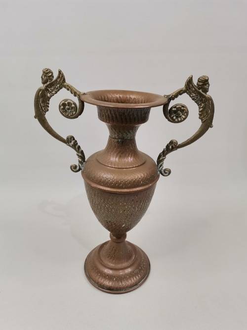 Absolutely beautiful vintage art deco copper and brass vase 32cm Large!!!!