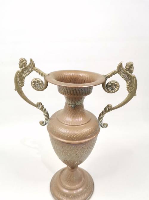 Absolutely beautiful vintage art deco copper and brass vase 32cm Large!!!!
