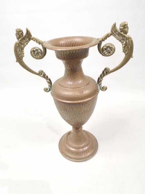 Absolutely beautiful vintage art deco copper and brass vase 32cm Large!!!!