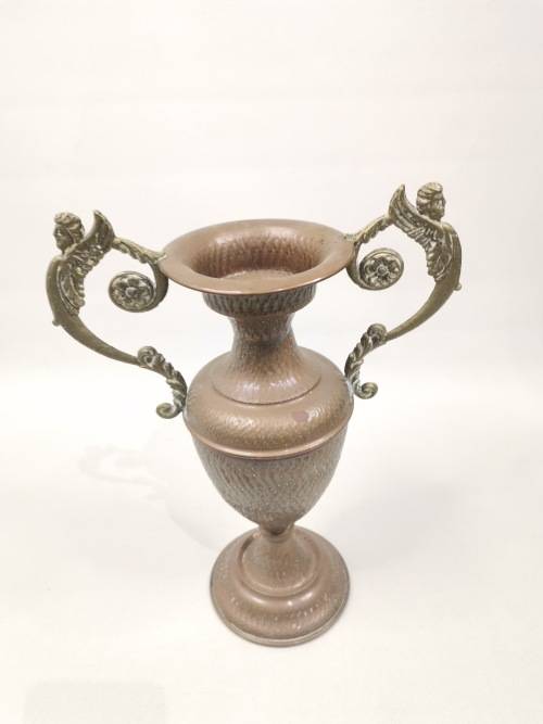 Absolutely beautiful vintage art deco copper and brass vase 32cm Large!!!!