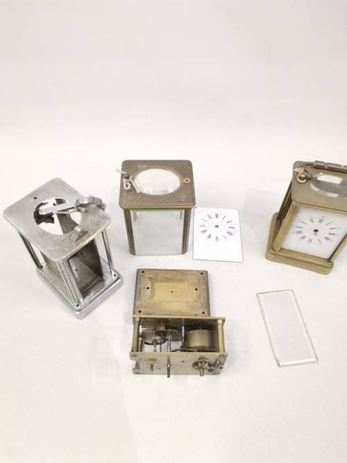 VINTAGE BRASS FRENCH CLOCKS FOR SPARES BID FOR ALL!!!