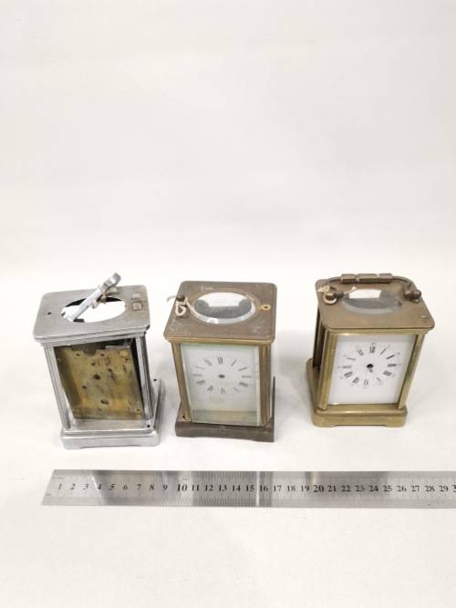 VINTAGE BRASS FRENCH CLOCKS FOR SPARES BID FOR ALL!!!
