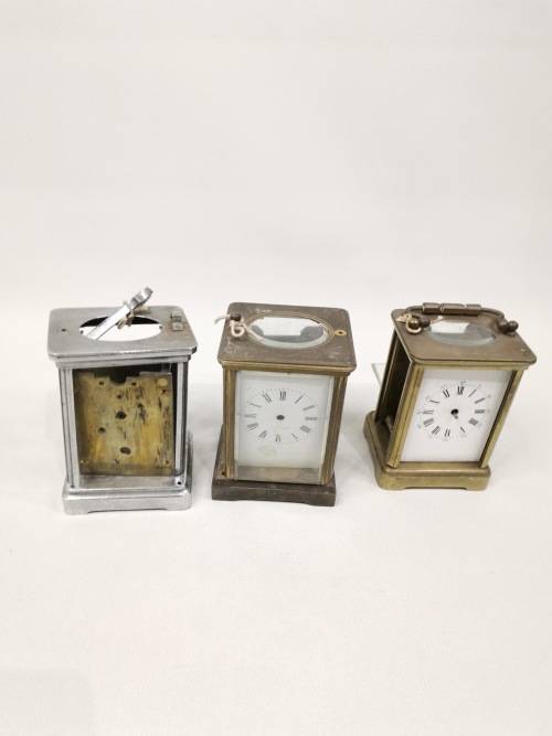 VINTAGE BRASS FRENCH CLOCKS FOR SPARES BID FOR ALL!!!