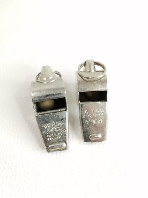 VINTAGE MADE IN ENGLAND WHISTLE BID FOR BOTH!!!