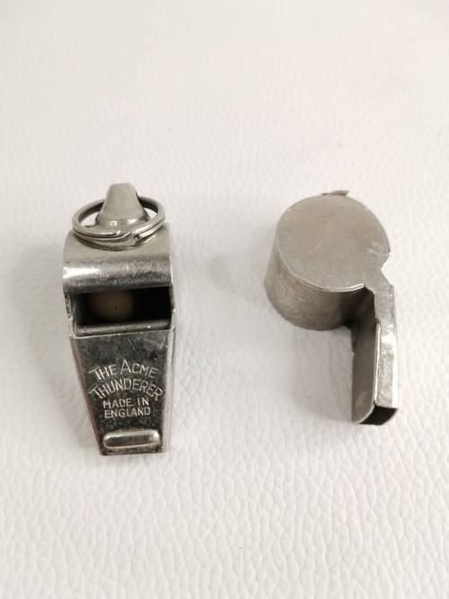 VINTAGE MADE IN ENGLAND WHISTLE BID FOR BOTH!!!