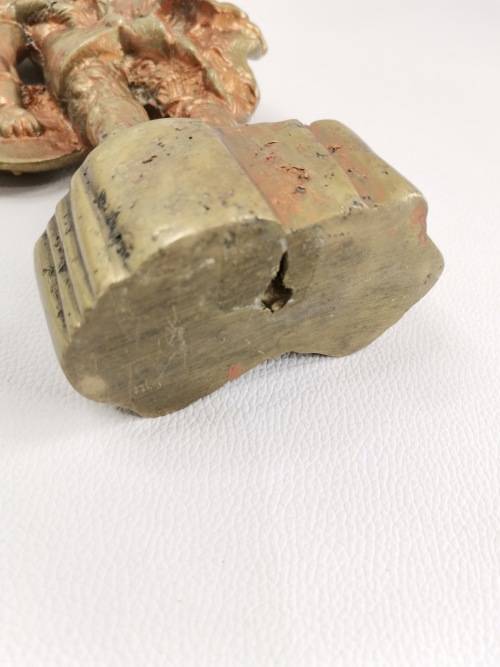 RARE LARGE SOLID BRASS VIKINGS SCULPTURE WEIGHT 4KG