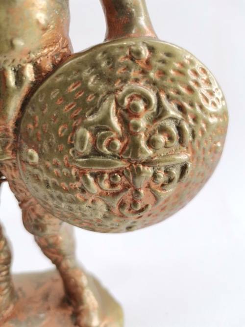 RARE LARGE SOLID BRASS VIKINGS SCULPTURE WEIGHT 4KG