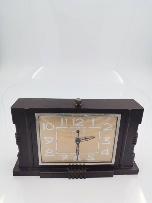 RARE 1930S ART DECO BAKELITE FRENCH  CLOCK BY JAPY NOT  TESTED!!!!