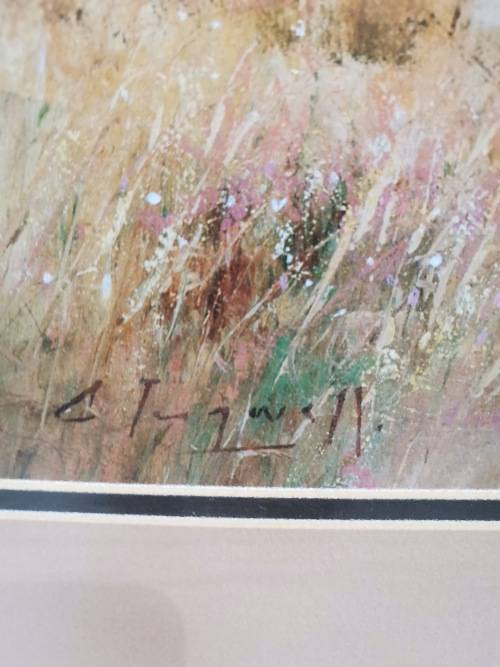 LARGE CHRIS TUGWELL BEAUTIFUL WOODEN FRAMED PRINT SIZE 80CM X 65CM!!!!