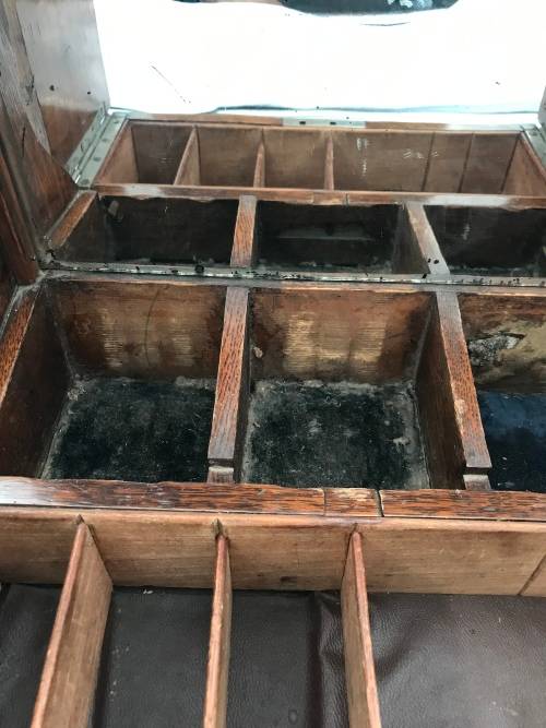 STUNNING LARGE VINTAGE WOODEN AND BRASS BOX 34CM TALL !!!