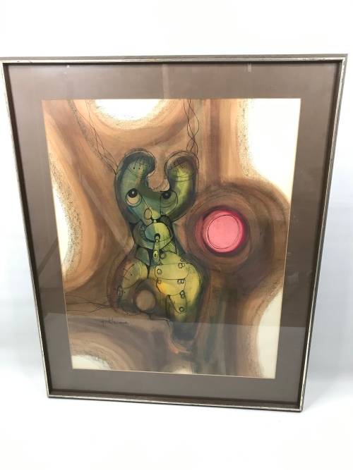 ORIGINAL LARGE Hargreaves Ntukwana SIGNED  PIECE SIZE 78CM X 63CM !!!!