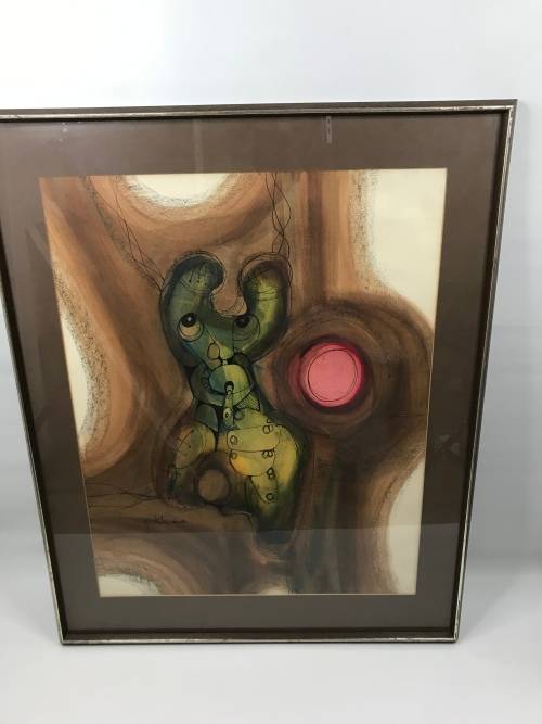 ORIGINAL LARGE Hargreaves Ntukwana SIGNED  PIECE SIZE 78CM X 63CM !!!!