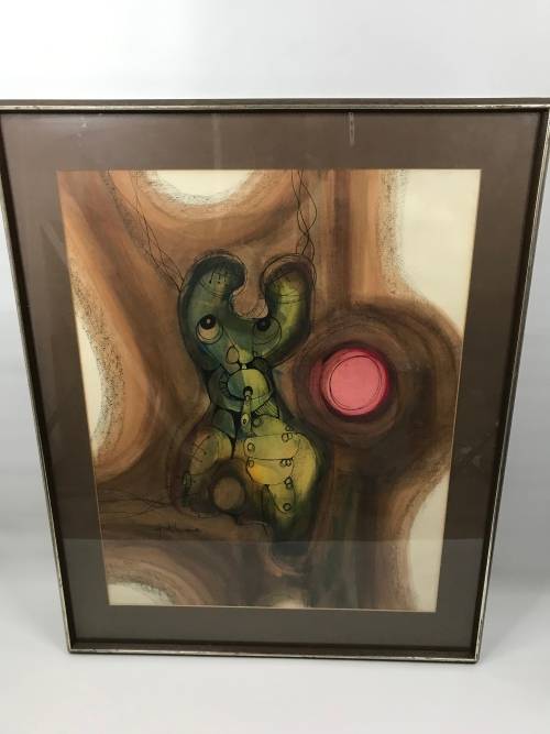 ORIGINAL LARGE Hargreaves Ntukwana SIGNED  PIECE SIZE 78CM X 63CM !!!!