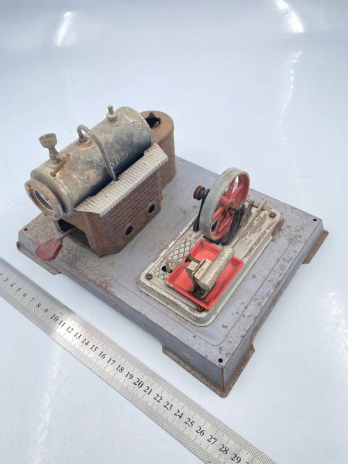 VINTAGE LARGE STEAM ENGINE AS SEEN ON PICTURES MADE IN GERMANY  !!!!