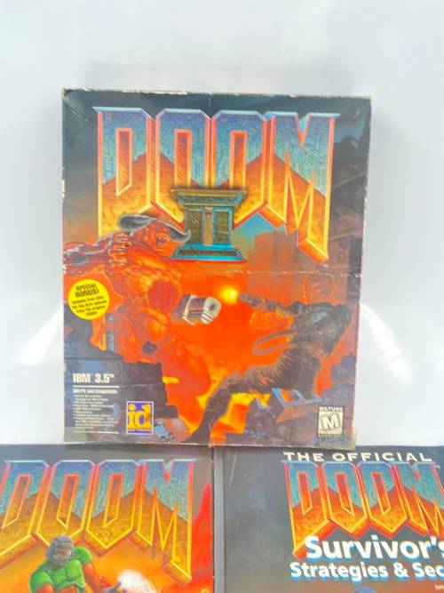 RARE DOOM II 1994 BIG BOX PC COMPLETE WITH FLOPPY DRIVES ASWELL !!!!