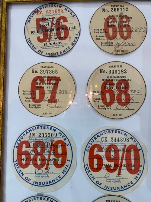 RARE COLLECTION PF CLEARANCE CERTIFICATE OF VINTAGE CARS FRAMED 36CM X 32CM FRAMED !!!