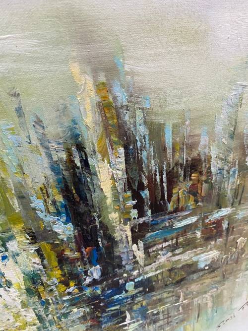 MASSIVE ORIGINAL ROY PIERCE ABSTRACT OIL PAINTING SIZE 97CM X 72CM !!!!