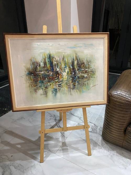 MASSIVE ORIGINAL ROY PIERCE ABSTRACT OIL PAINTING SIZE 97CM X 72CM !!!!