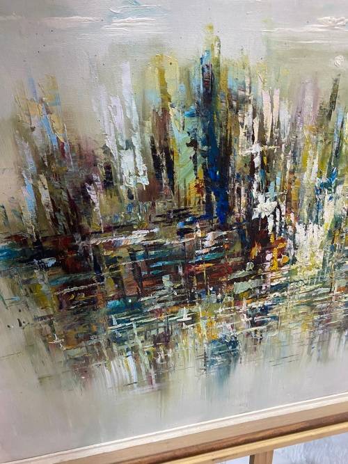 MASSIVE ORIGINAL ROY PIERCE ABSTRACT OIL PAINTING SIZE 97CM X 72CM !!!!