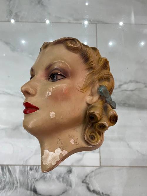 Vintage plaster face