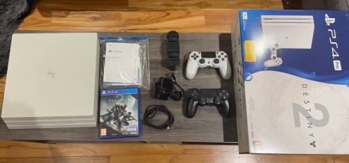 PS4 PRO 1TB Destiny 2 LIMITED Edition Console (WHITE) + Accessories