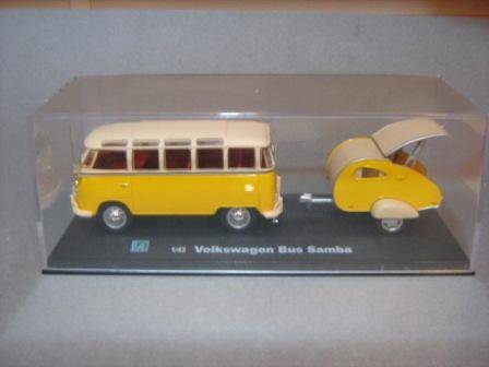 CAMARAMA 1:43 VW Bus Samba and Caravan Set  1:43 - VGC