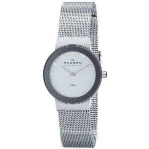 Skagen Ladies Silver Dial Mesh Bracelet Watch - 358SSSD