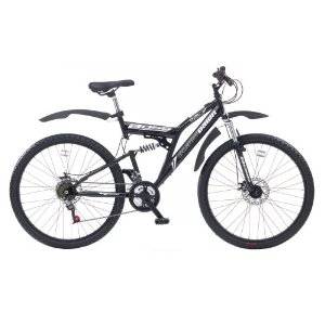 Boss Blackdawn Men's Dual Suspension Mountain Bike - 26-Inch, Black