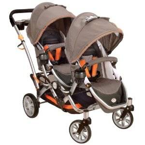 Contours Options Tandem II Stroller, Tangerine