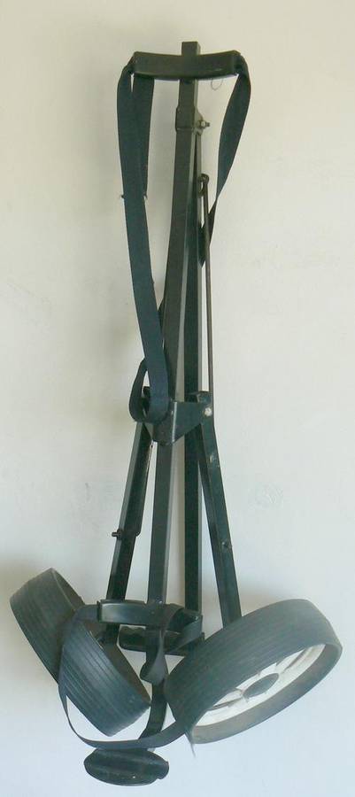 Golf Push Cart with Golf Clubs