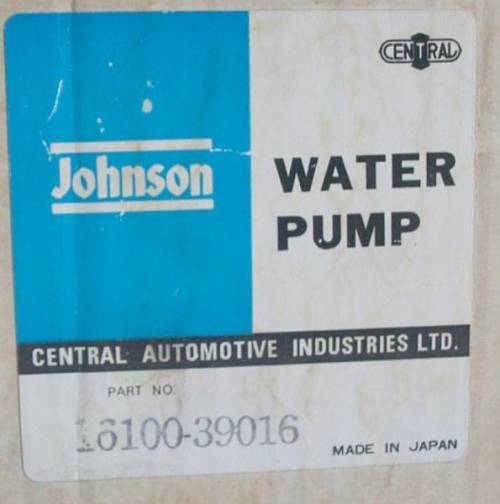 Toyota Water Pump. Reduced to CLEAR!!!