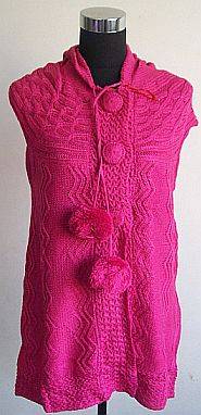 One size Fits All, Knit Hooded Dress Top. To fit size 34 or 36