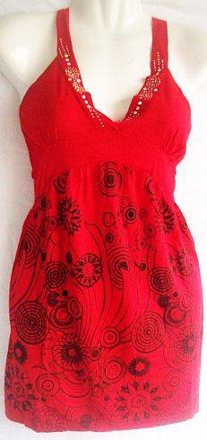 Halter Neck Red Top. To Fit Size 34